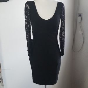 Bebe Lace Sleeve Bandage Dress